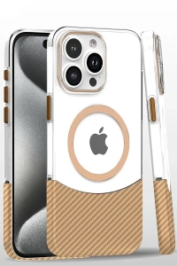 Apple iPhone 16 Pro Carbon Puzzle Magsafe Kapak - Desert