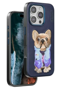 Apple iPhone 16 Pro Cute Desenli Kapak - Lacivert