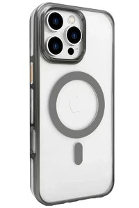 Apple iPhone 16 Pro Gleam PC Sert Magsafe Kılıf - Titan Gri