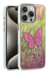 Apple iPhone 16 Pro Kılıf Blade Aynalı Desenli Kapak - Desen 5