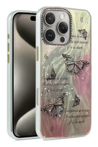 Apple iPhone 16 Pro Kılıf Blade Aynalı Desenli Kapak - Desen 6