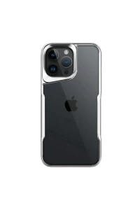 Apple iPhone 16 Pro Kılıf Boyi Silikon Kapak - Gümüş