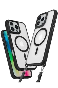Apple iPhone 16 Pro Kılıf Enka Magsafe Silikon Kılıf - Siyah