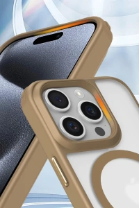 Apple iPhone 16 Pro Kılıf Enka Magsafe Silikon Kılıf - Siyah
