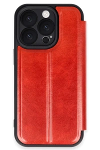 Apple iPhone 16 Pro Kılıf Flip Cover - Kırmızı