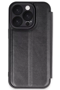 Apple iPhone 16 Pro Kılıf Flip Cover - Siyah
