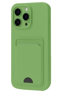 Apple iPhone 16 Pro Kılıf Kelvin Kartvizitli Silikon - Açık Yeşil