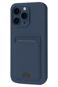 Apple iPhone 16 Pro Kılıf Kelvin Kartvizitli Silikon - Lacivert