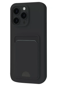 Apple iPhone 16 Pro Kılıf Kelvin Kartvizitli Silikon - Siyah