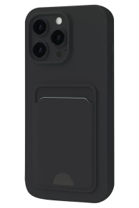 Apple iPhone 16 Pro Kılıf Kelvin Kartvizitli Silikon - Siyah