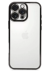 Apple iPhone 16 Pro Kılıf Lensli Silikon - Siyah