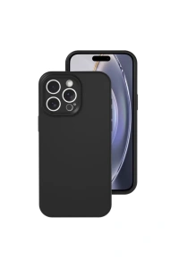 Apple iPhone 16 Pro Kılıf Nano içi Kadife Silikon - Siyah