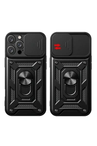 Apple iPhone 16 Pro Kılıf Pars Lens Yüzüklü Silikon - Gümüş
