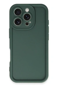 Apple iPhone 16 Pro Kılıf Viera Silikon - Koyu Yeşil
