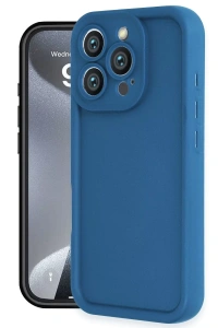 Apple iPhone 16 Pro Kılıf Viera Silikon - Mavi