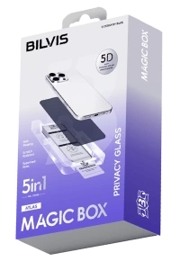 Apple iPhone 16 Pro Max Bilvis 5in1 5D Magic Hayalet Cam Ekran Koruyucu - Siyah