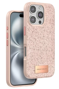 Apple iPhone 16 Pro Max Bright Simli Kapak - Pembe