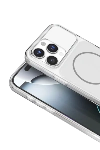 Apple iPhone 16 Pro Max Bruma Magsafe Kapak - Gümüş