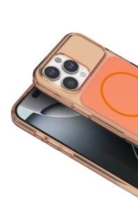 Apple iPhone 16 Pro Max Bruma Magsafe Kapak - Turuncu