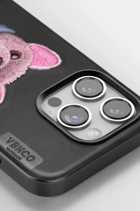 Apple iPhone 16 Pro Max Cute Desenli Kapak - Siyah
