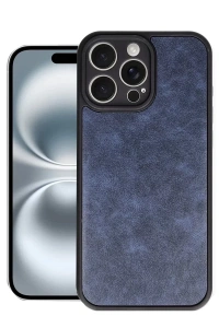 Apple iPhone 16 Pro Max Kılıf Aras Deri Kapak - Lacivert