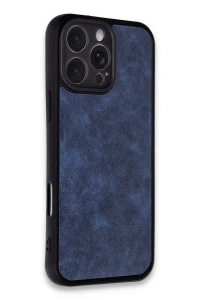 Apple iPhone 16 Pro Max Kılıf Aras Deri Kapak - Lacivert
