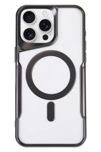 Apple iPhone 16 Pro Max Kılıf Boyi Magsafe Silikon Kapak - Siyah