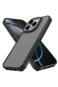 Apple iPhone 16 Pro Max Kılıf Elegant Kapak - Siyah