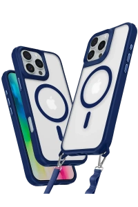 Apple iPhone 16 Pro Max Kılıf Enka Magsafe Silikon Kılıf - Lacivert