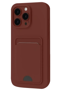 Apple iPhone 16 Pro Max Kılıf Kelvin Kartvizitli Silikon - Bordo