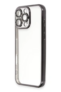 Apple iPhone 16 Pro Max Kılıf Lensli Silikon - Siyah