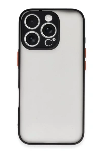 Apple iPhone 16 Pro Max Kılıf Montreal Silikon Kapak - Siyah