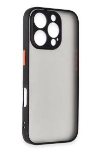 Apple iPhone 16 Pro Max Kılıf Montreal Silikon Kapak - Siyah