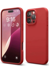 Apple iPhone 16 Pro Max Kılıf Nano içi Kadife Silikon - Kırmızı