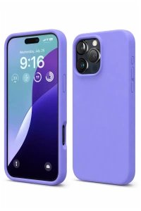 Apple iPhone 16 Pro Max Kılıf Nano içi Kadife Silikon - Lila