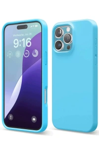 Apple iPhone 16 Pro Max Kılıf Nano içi Kadife Silikon - Mavi