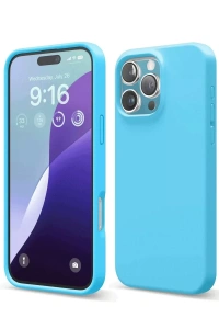 Apple iPhone 16 Pro Max Kılıf Nano içi Kadife Silikon - Mavi