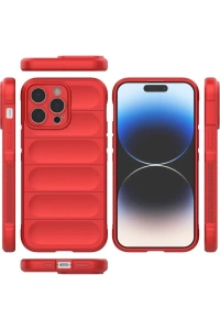 Apple iPhone 16 Pro Max Kılıf Optimum Silikon - Kırmızı