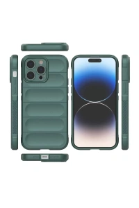 Apple iPhone 16 Pro Max Kılıf Optimum Silikon - Koyu Yeşil