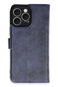 Apple iPhone 16 Pro Max Kılıf Trend S Plus Kapaklı Kılıf - Lacivert