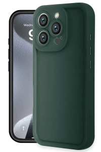 Apple iPhone 16 Pro Max Kılıf Viera Silikon - Koyu Yeşil