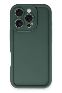Apple iPhone 16 Pro Max Kılıf Viera Silikon - Koyu Yeşil