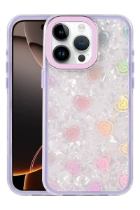 Apple iPhone 16 Pro Max Lumi Desenli Kapak - Mor