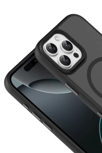 Apple iPhone 16 Pro Max Megane Magsafe Kapak - Siyah