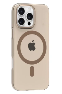 Apple iPhone 16 Pro Max PC Blank Magsafe Kapak - Çöl Titanyum