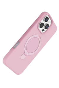 Apple iPhone 16 Pro Max Regal Magsafe Standlı Kapak - Açık Pembe