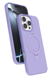 Apple iPhone 16 Pro Max Regal Magsafe Standlı Kapak - Lila