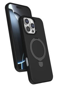 Apple iPhone 16 Pro Max Regal Magsafe Standlı Kapak - Siyah