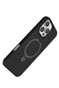 Apple iPhone 16 Pro Max Regal Magsafe Standlı Kapak - Siyah