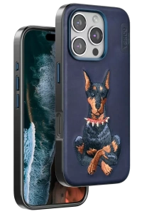 Apple iPhone 16 Pro Perma Desenli Kapak - Lacivert